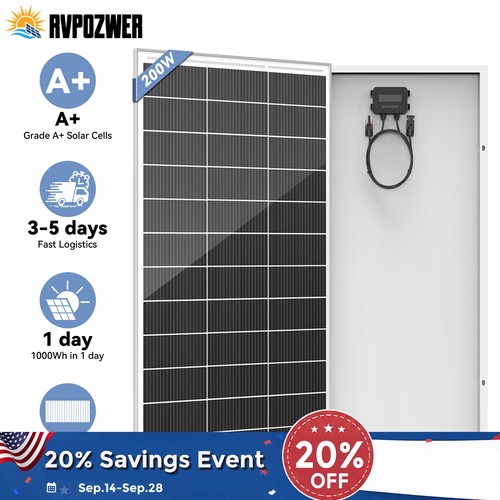 200w 12v solar panel 18bb - panel, mono